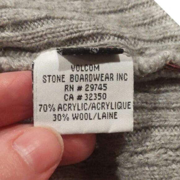 Y2K Volcom Gray Zippered Knit Crop Cardigan Skater Juniors L Women's Small - Picture 8 of 10